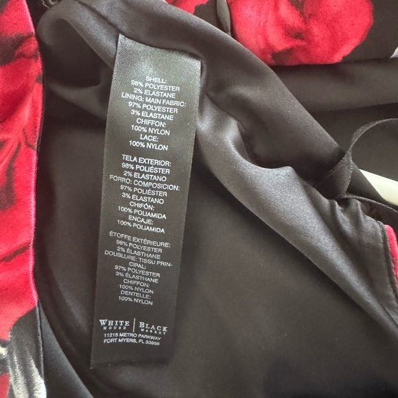 White House Black Market Red & Black Floral Dress | Wedding | Party | NWT - Picture 7 of 8